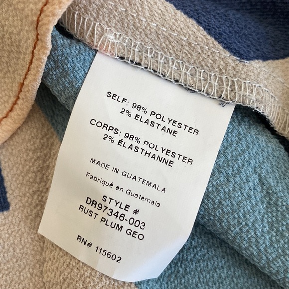 LUSH Nordstrom Geometric Print Side Tie Midi Wrap Dress Size Small - Picture 10 of 11